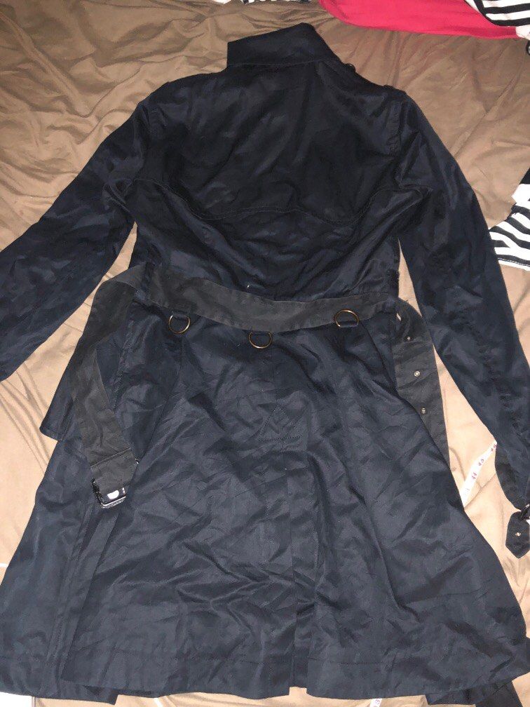 Ralph lauren trench coat black online