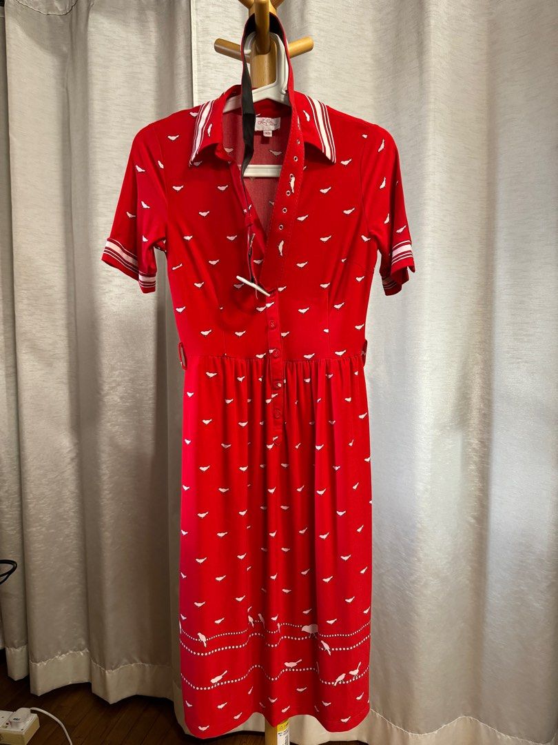 Red and white vintage outlet dress