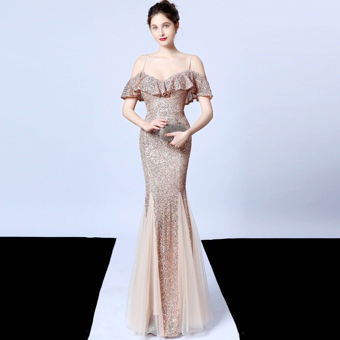 Wedding Gown evening gown dinner long dress elegant Women s