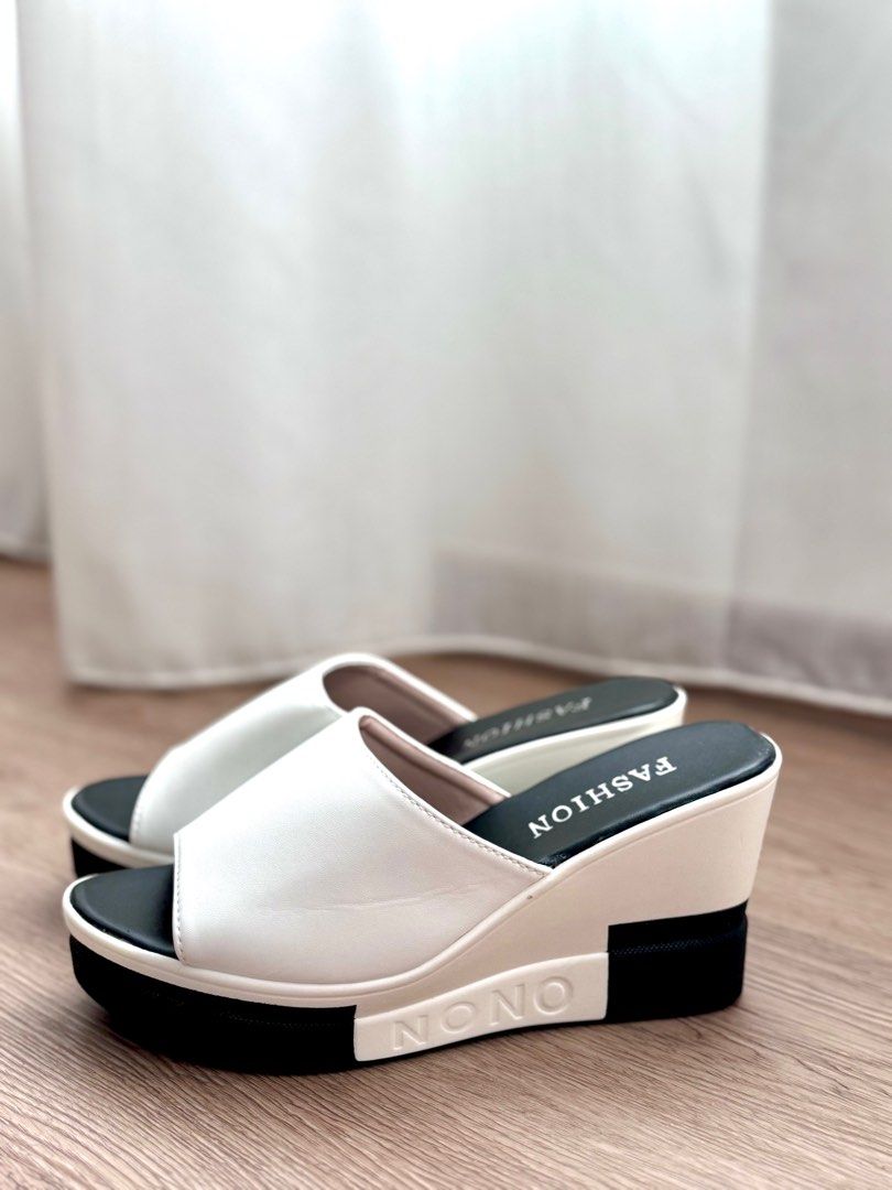 White cheap platform heels