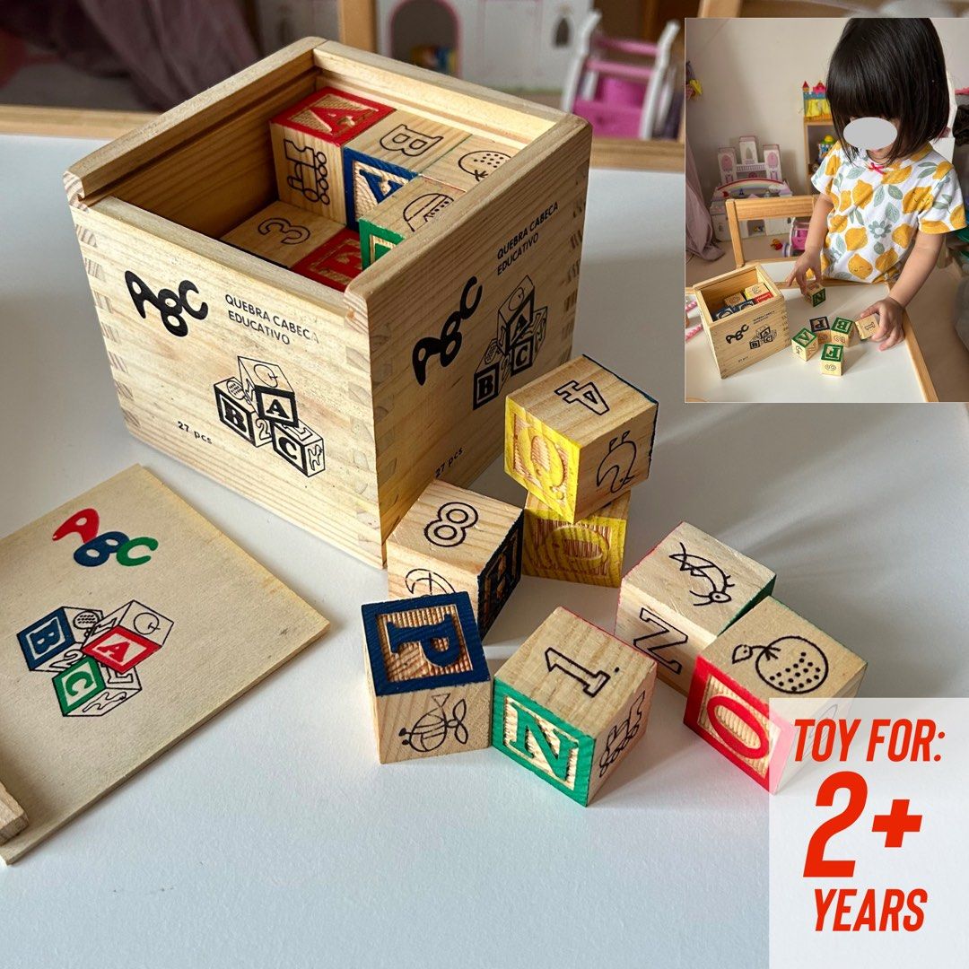 Small wooden 2025 alphabet blocks