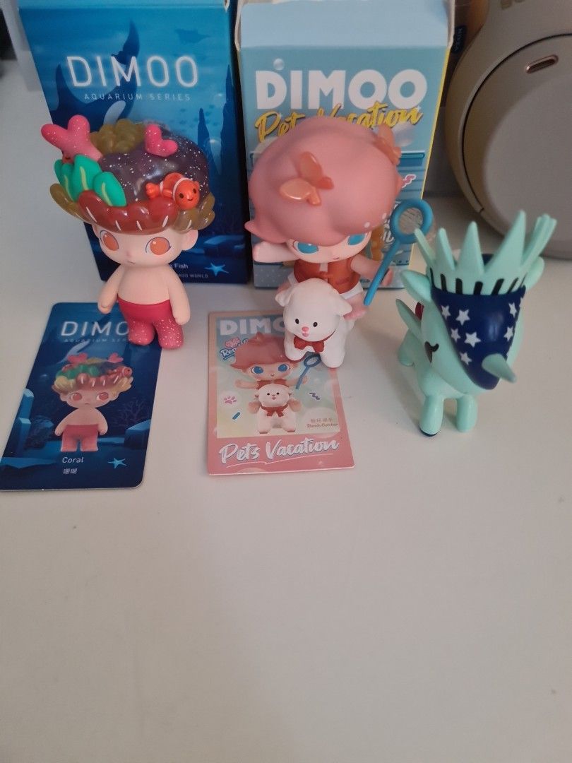 wts popmart dimoo aquarium pets vacation coral ranch catcher liberty ...