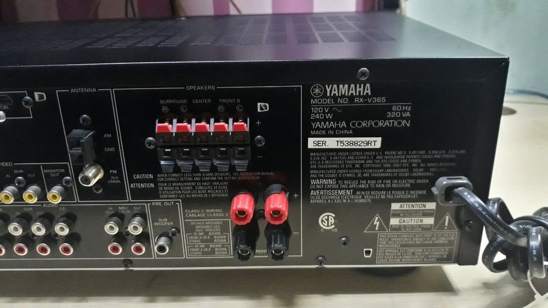 Yamaha RXV365 5.1 Channel Av Receiver, Audio, Soundbars, Speakers