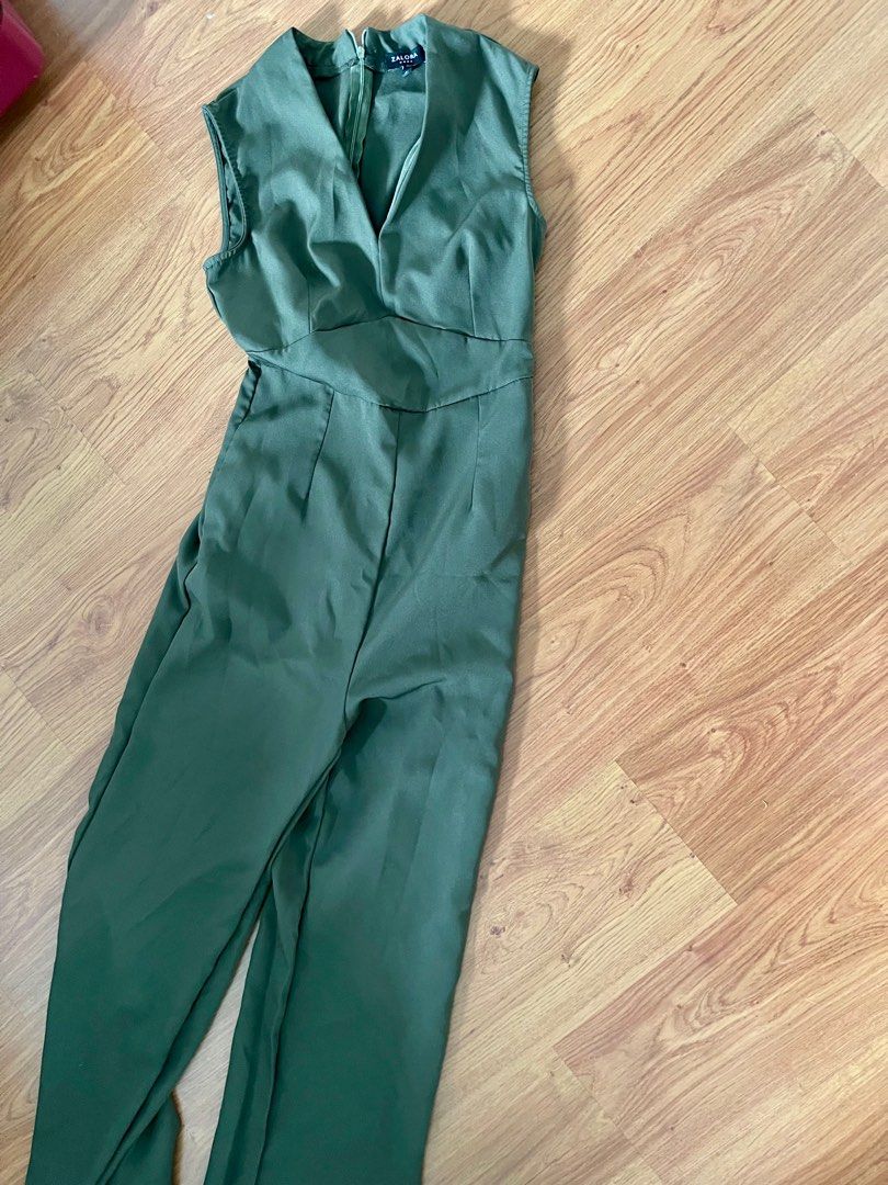 Green sale work jumpsuit