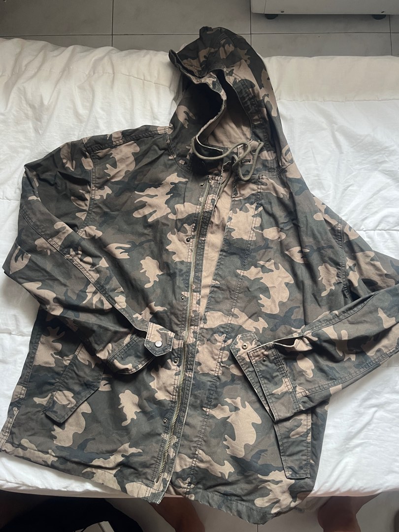 Zara camo parka cheap
