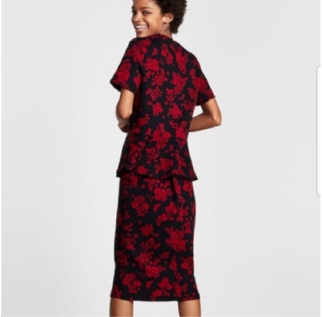 Floral pencil skirt short sale