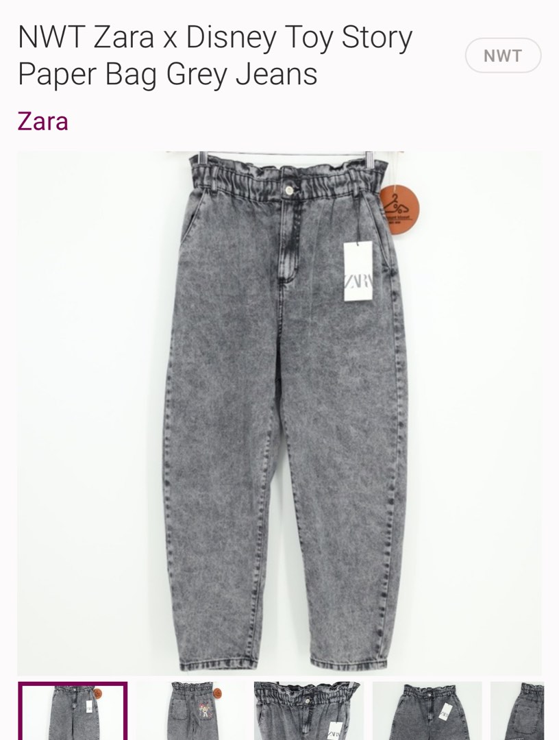Zara x Disney Toy Story Paper Bag Jeans
