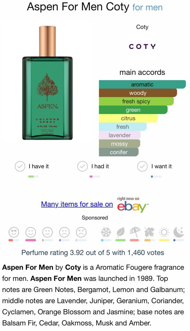 Aspen cheap perfume watsons