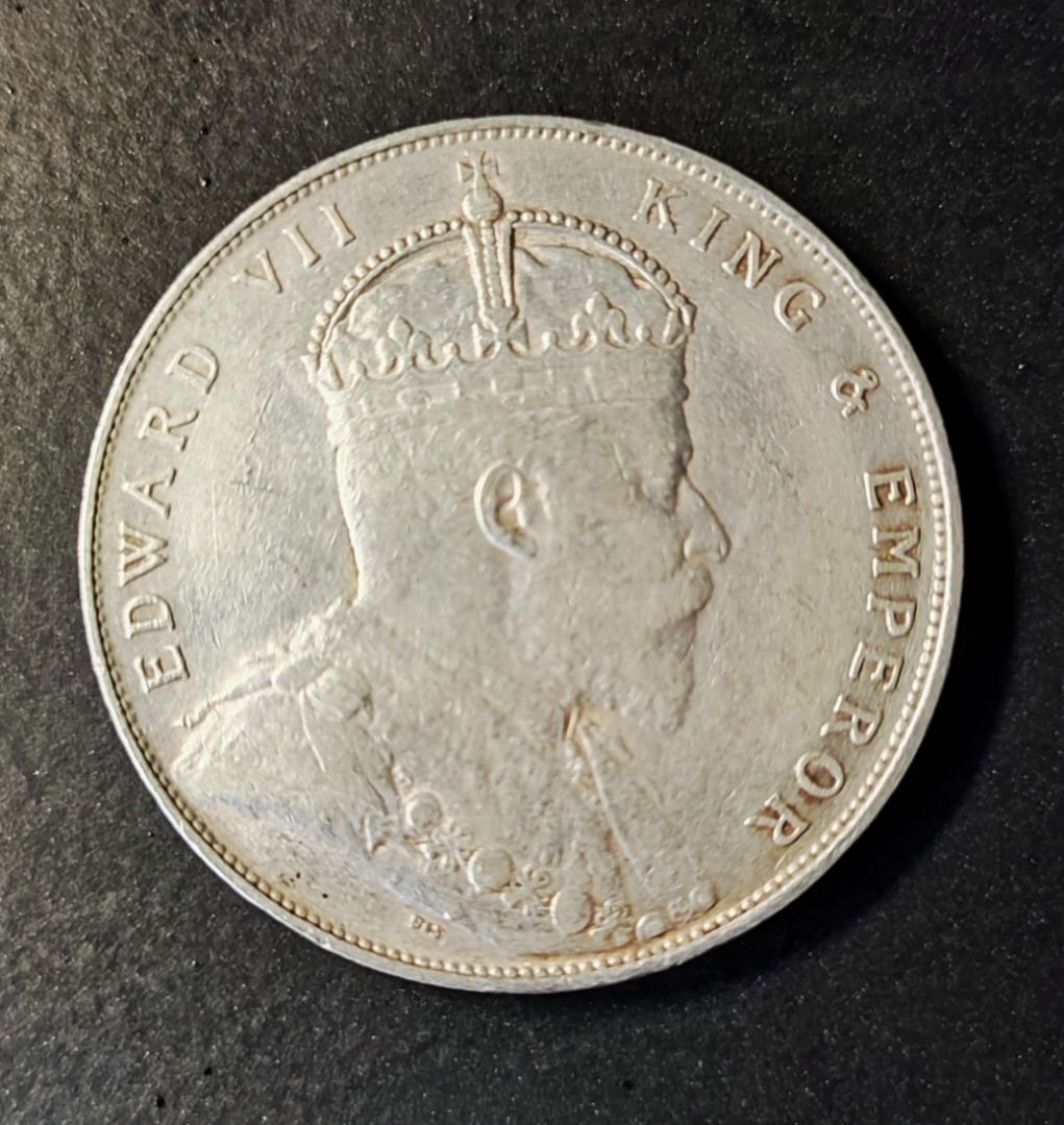 1908 Straits Settlement King Edward Silver Coin Old Singapore Silver Dollar  1908海峡时期老王银币新加坡一块钱银元, Hobbies & Toys, Memorabilia & Collectibles, Currency  on Carousell