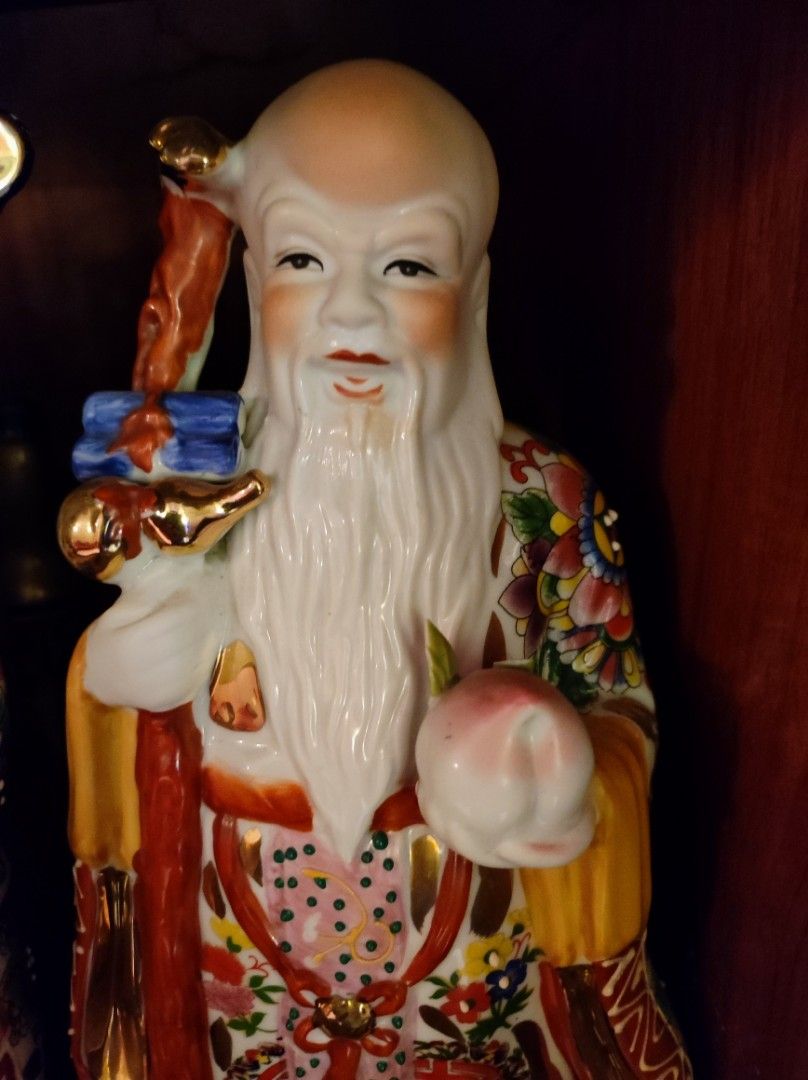 福禄寿 福禄寿 32cm, Hobbies & Toys, Collectibles & Memorabilia, Vintage