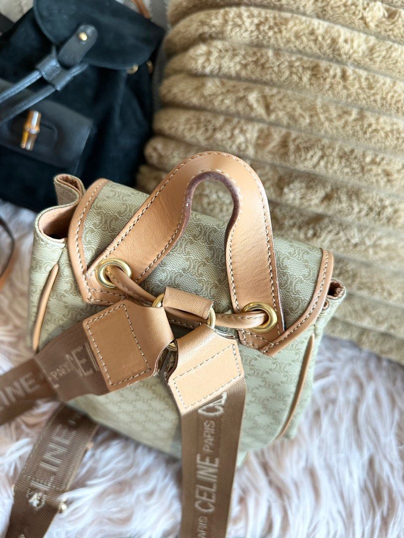 多年正版正貨商標門市現貨極美品vintage celine beige macadam