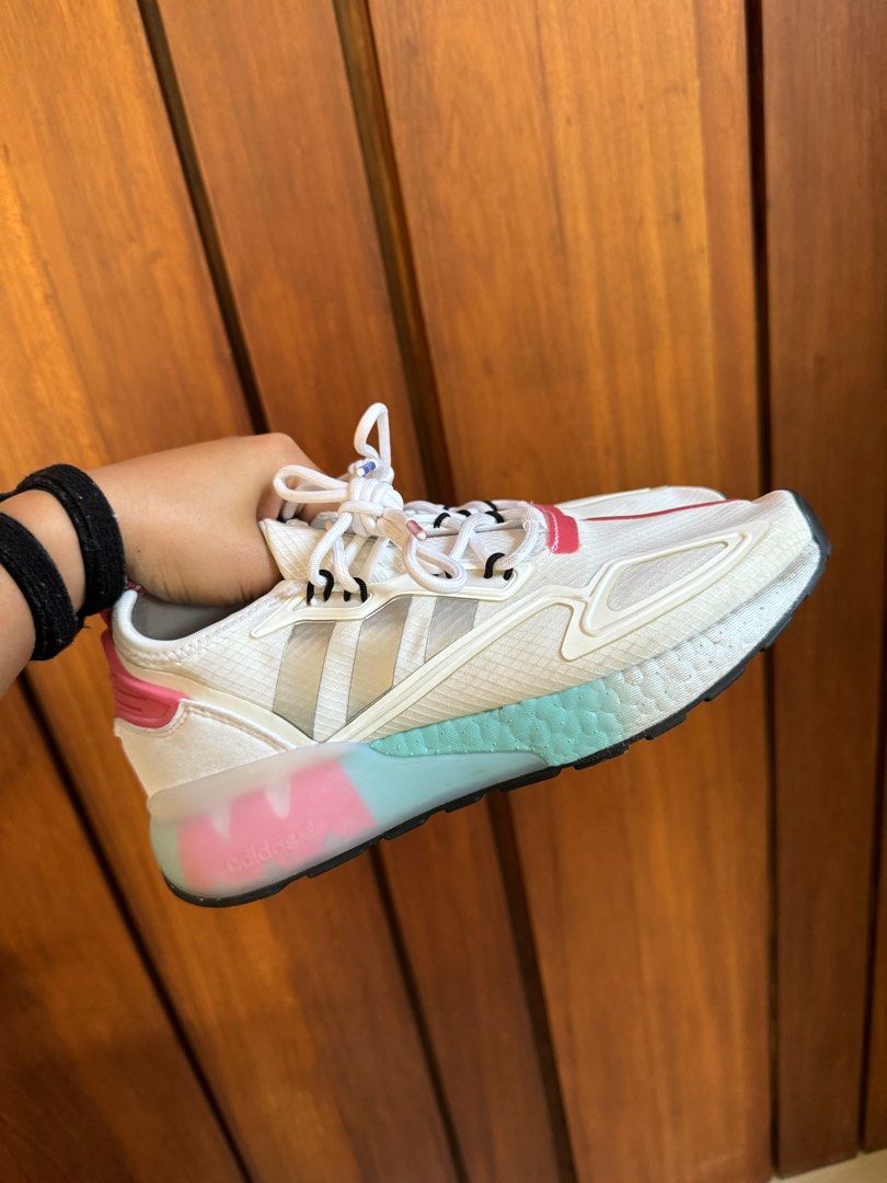 Adidas Nasa x ZX 2K Boost White Hazy Rose, Women's Fashion, Footwear,  Sneakers on Carousell