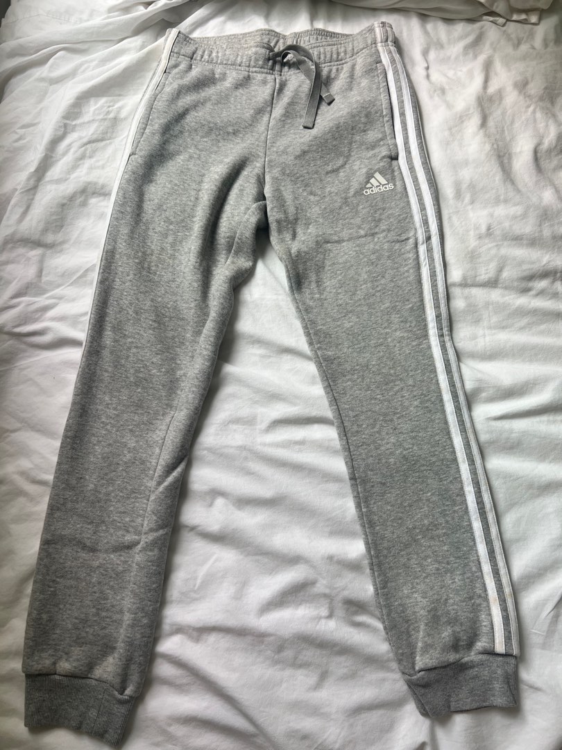 grey adidas track pants women's