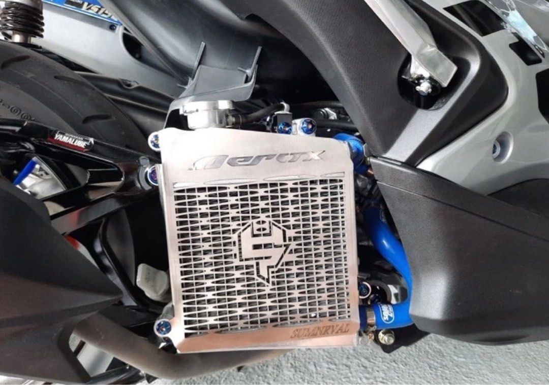 Aerox Radiator Cover, Motorcycles, Motorcycle Accessories on Carousell