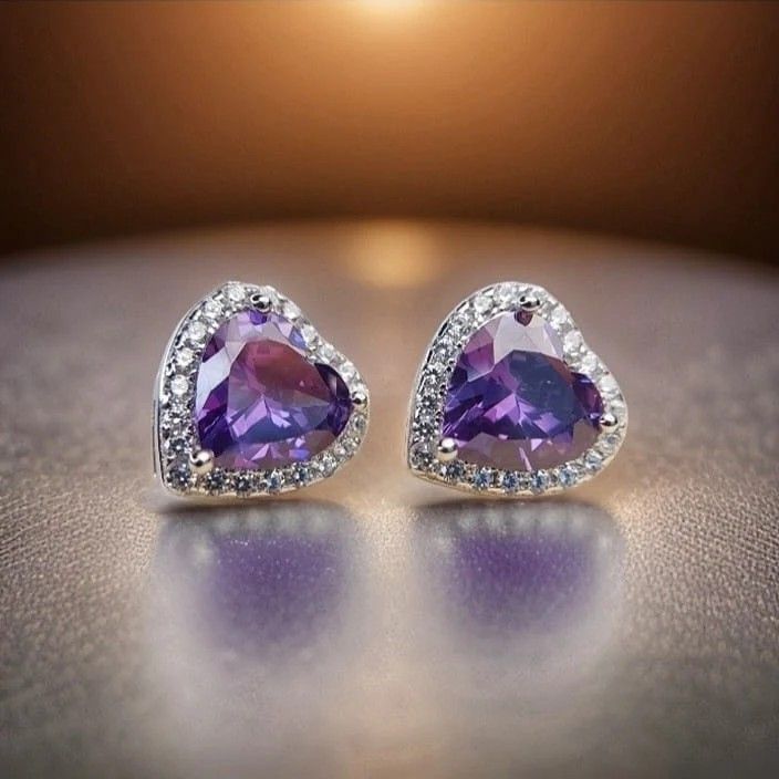 Purple clearance earrings studs