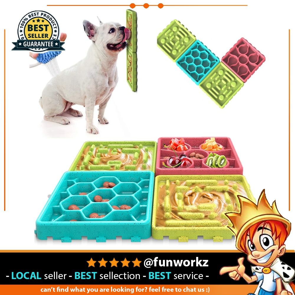 ANYPET Slow Feeding Mat Tray Slow Feeder Dog Bowls Food Mat