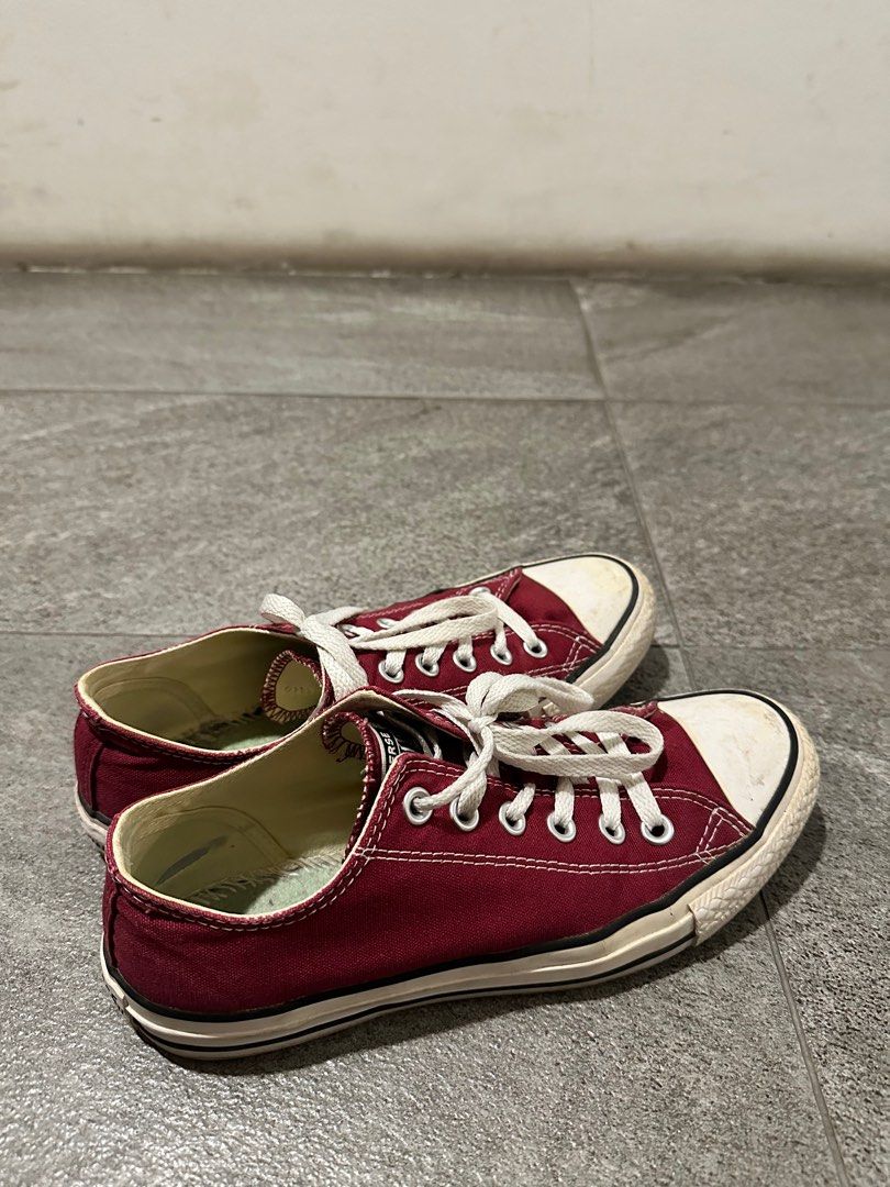 Authentic Maroon Converse Sneakers