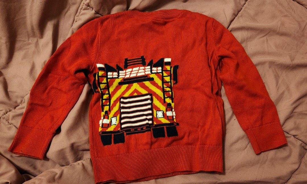 gap fire truck sweater