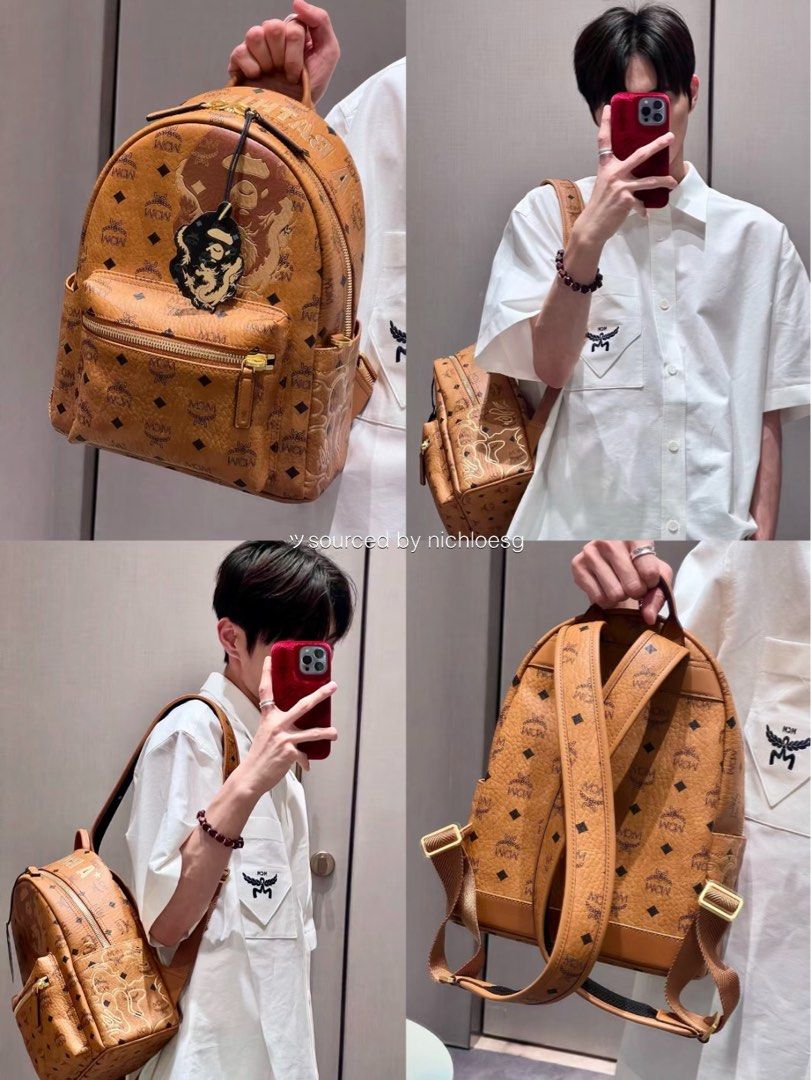 Mcm backpack on person top