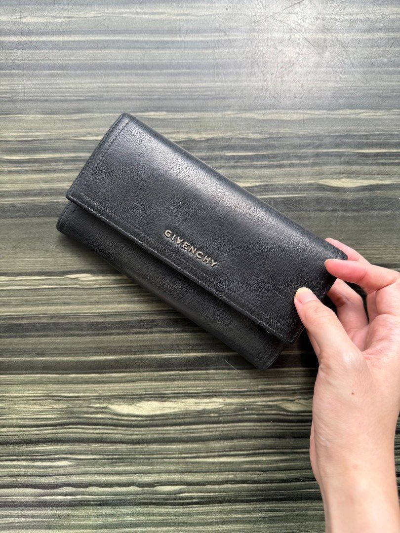 Black Givenchy Pandora Long Wallet Leather