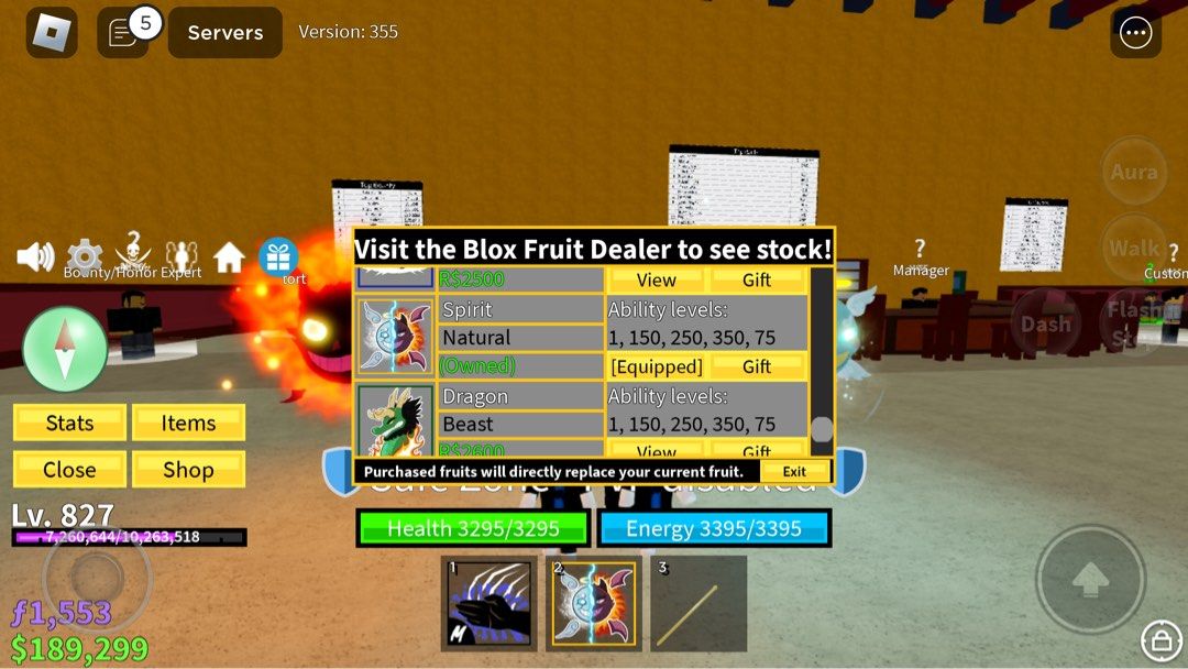 Stacked Blox Fruits Accounts With All Perms For Sale