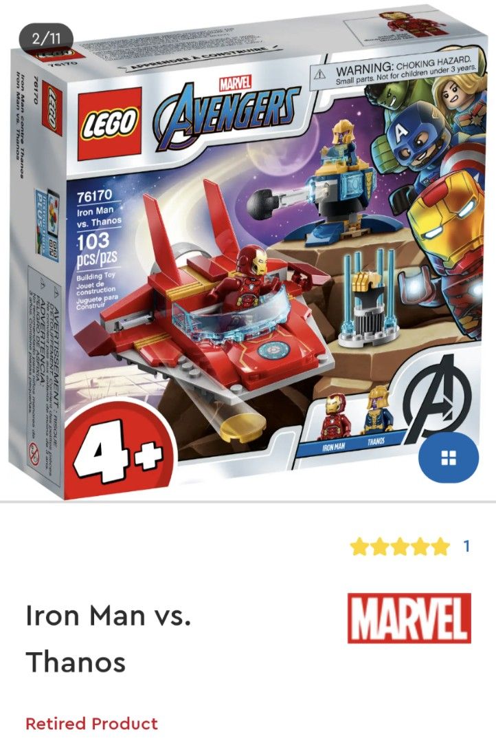 Lego iron cheap man endgame set