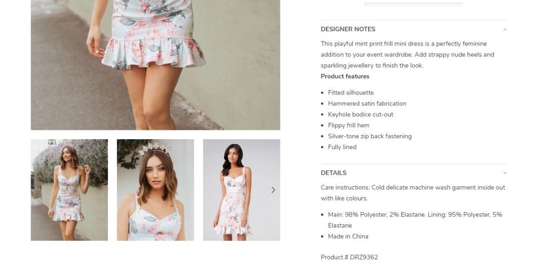 BNWT Pippa Frill Bodycon Mini Dress UK6 Cute Pink Rose Floral