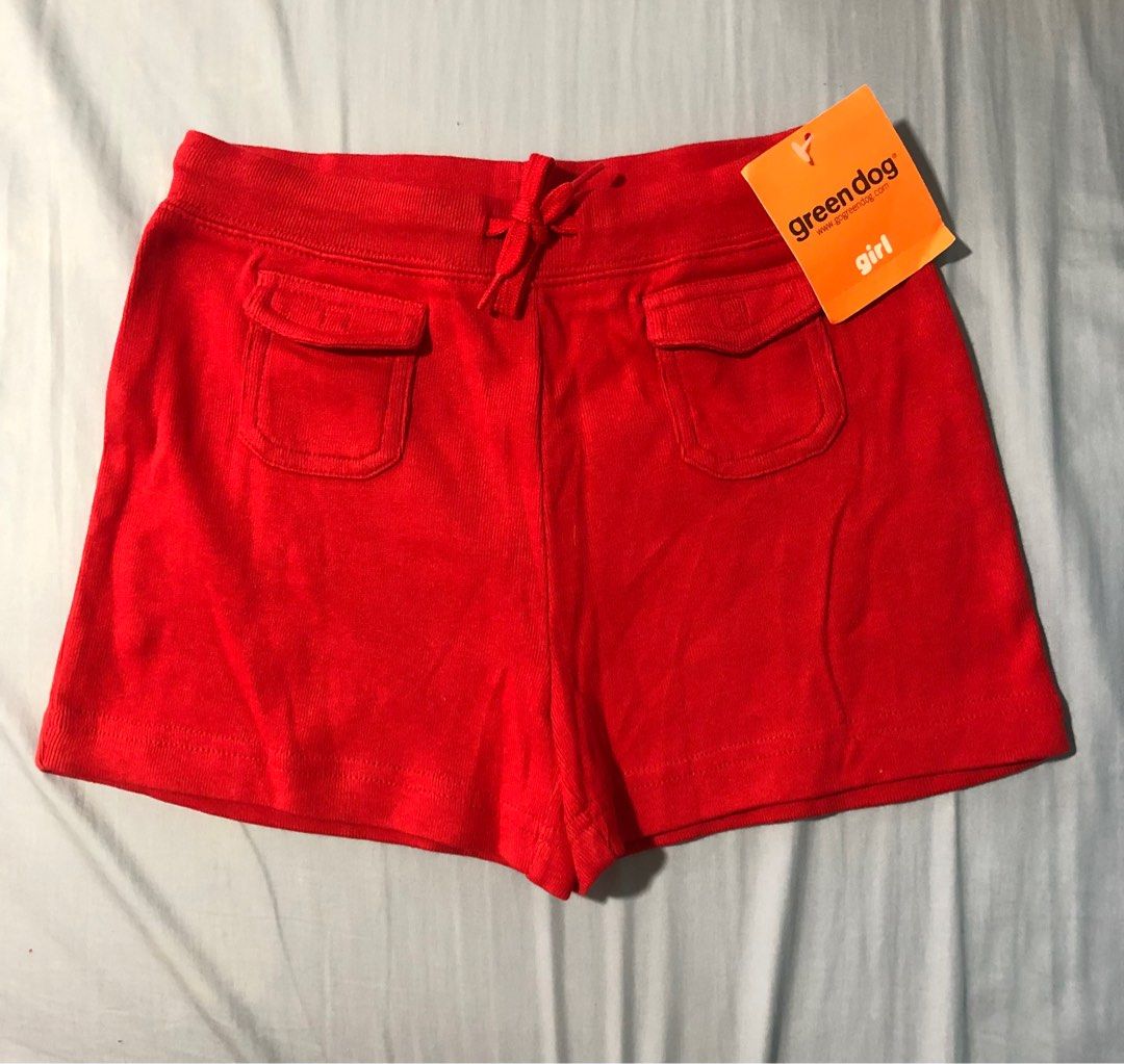 Red sales shorts fashion