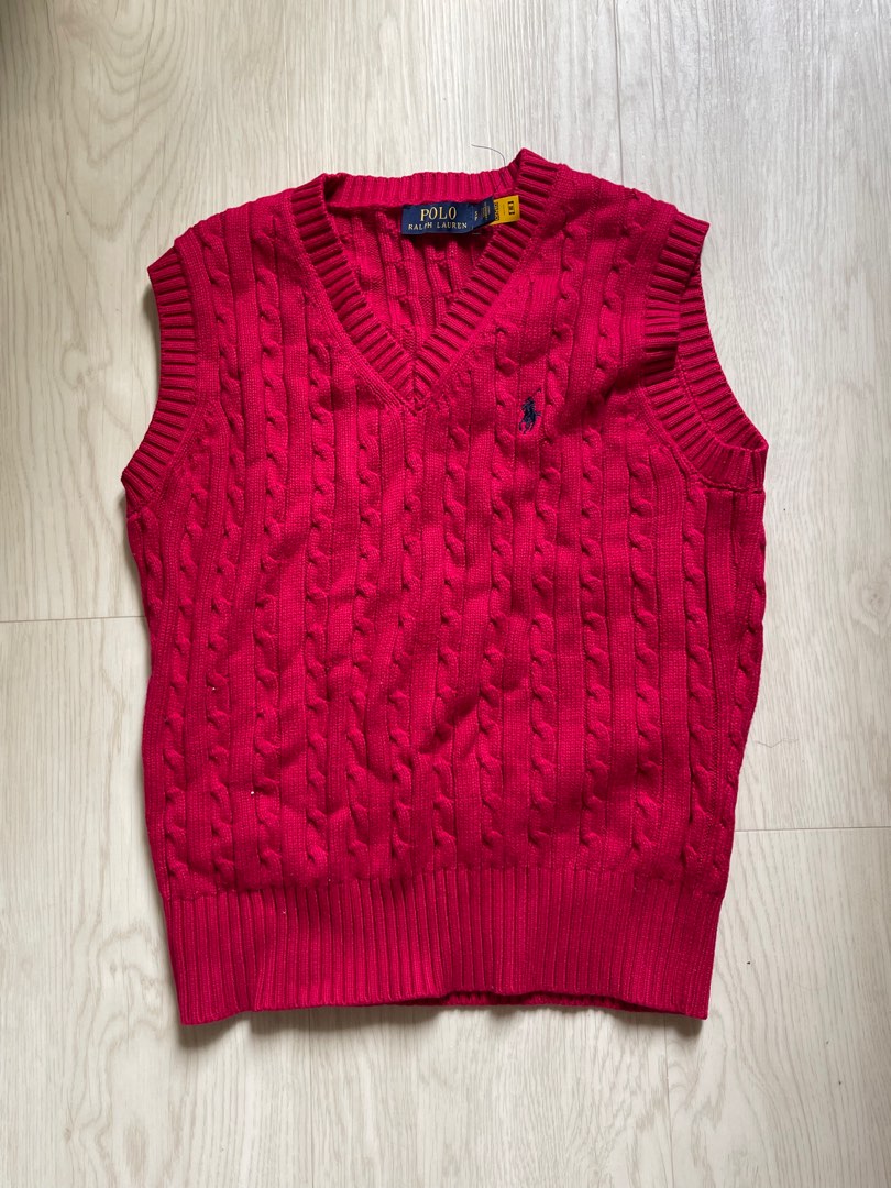 Red polo clearance sweater vest