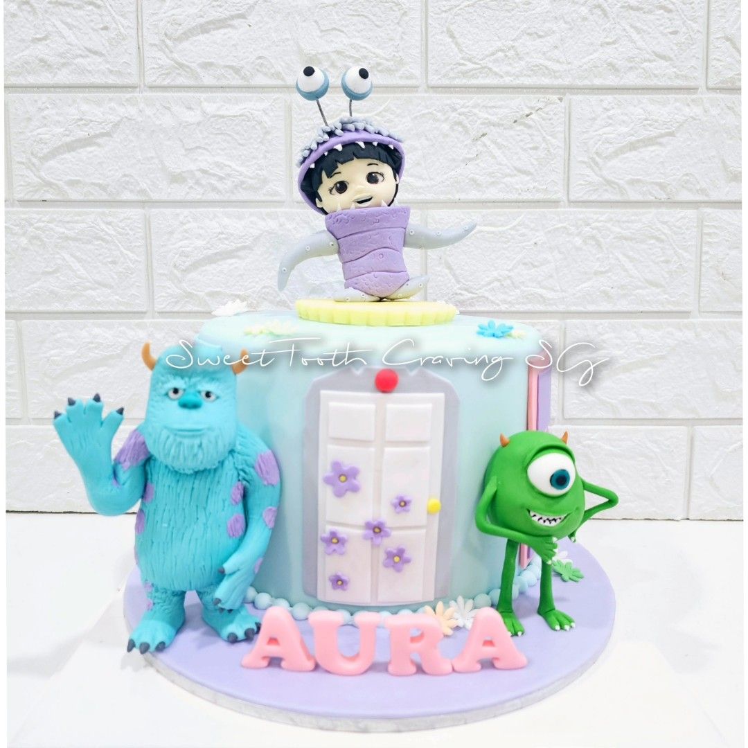 Boo Monster Inc Cake, Food & Drinks, Homemade Bakes on Carousell