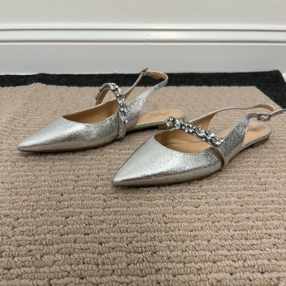 Brand New Badgley Mischka Bambi Embellished Strappy Slingback
