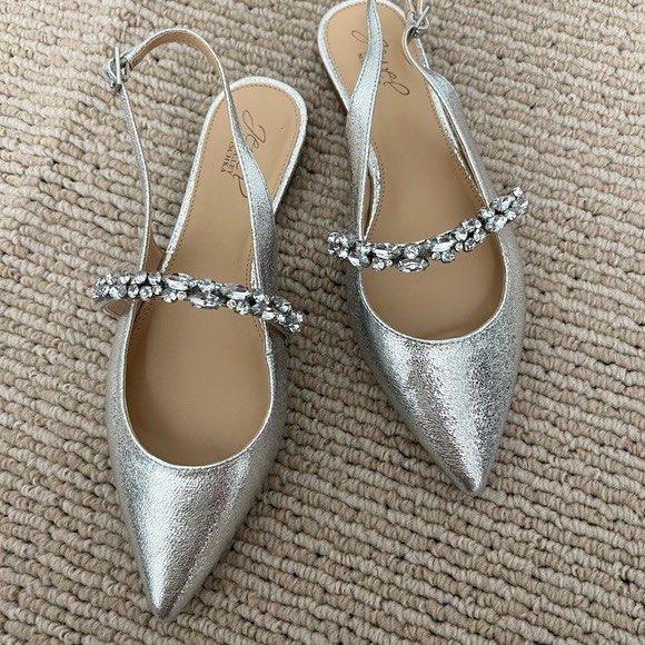 Brand New Badgley Mischka Bambi Embellished Strappy Slingback