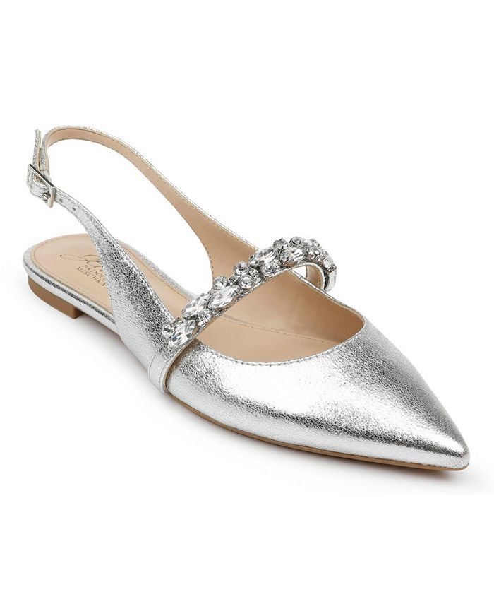 Badgley mischka silver flats hotsell