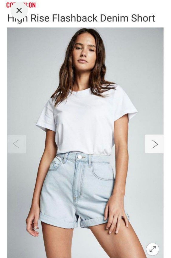 Brand New COTTON ON High Rise Flashback Denim Clean Cut Short Waist 31