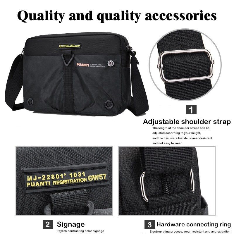 BRAND NEW IN STOCK Korean Designed and Made SG Local Waterproof Men Shoulder Bag Fashion Crossbody Bag Nylon Men Sling Bag