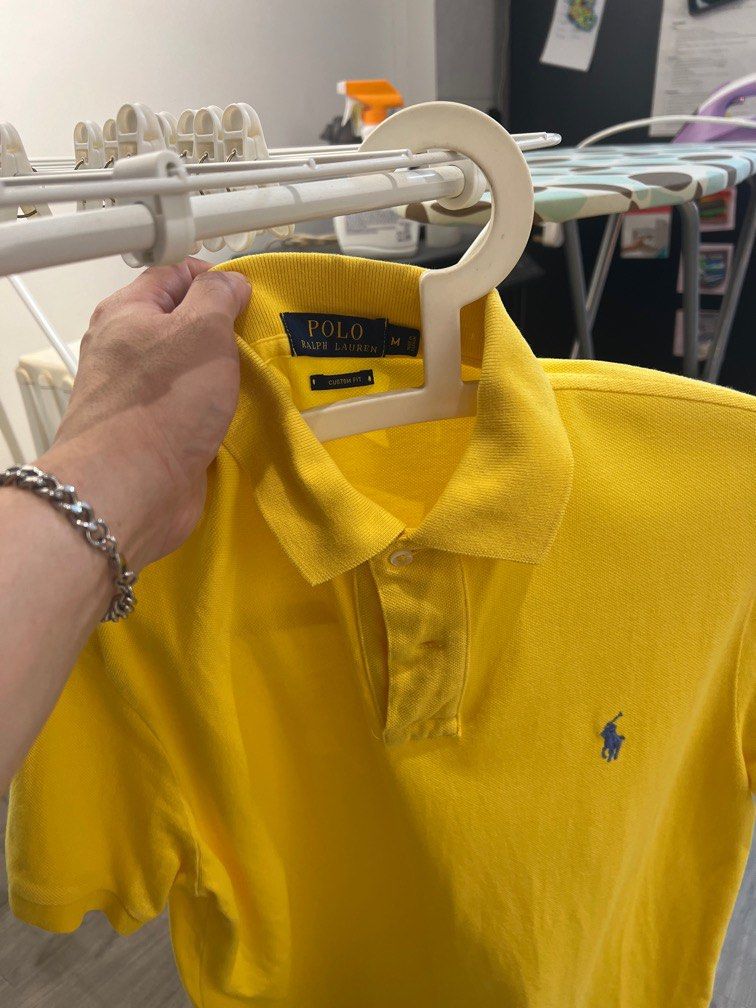 Bright yellow ralph lauren polo shirt hot sale