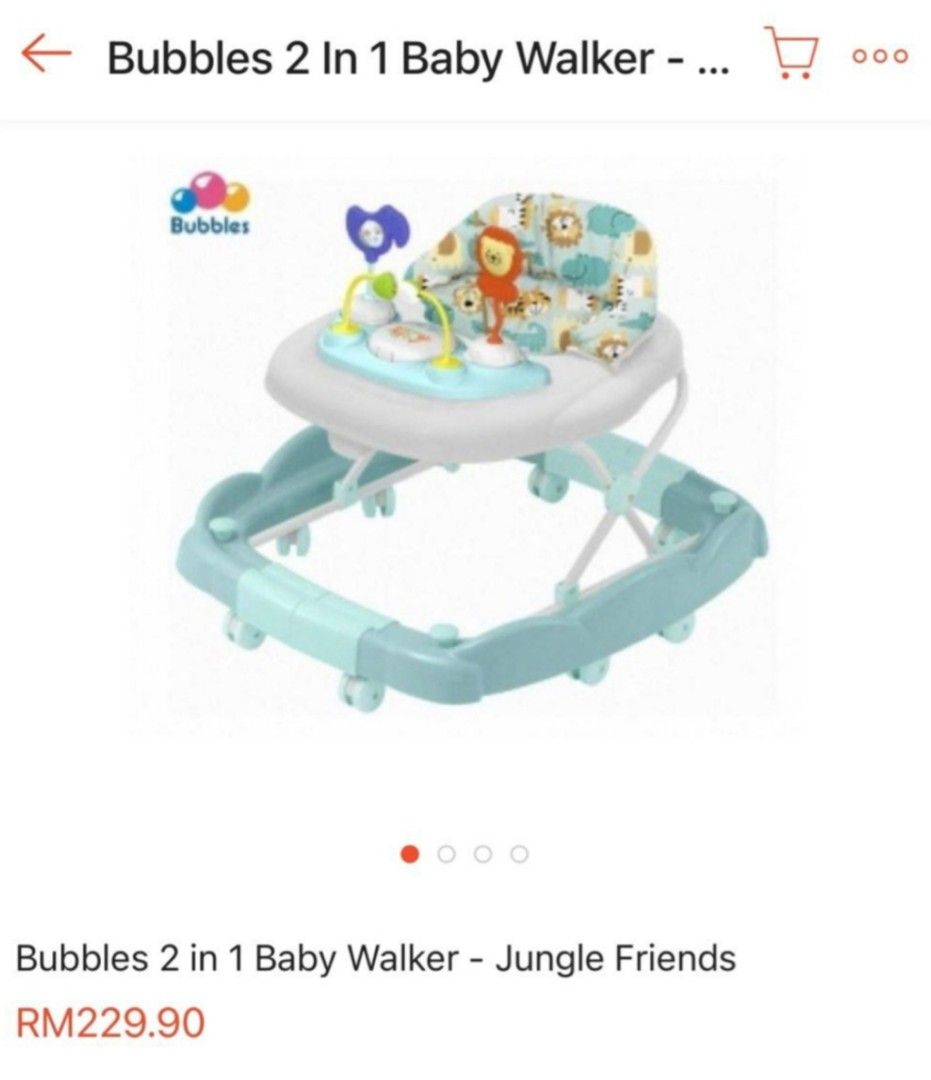 Bubbles baby walker new arrivals