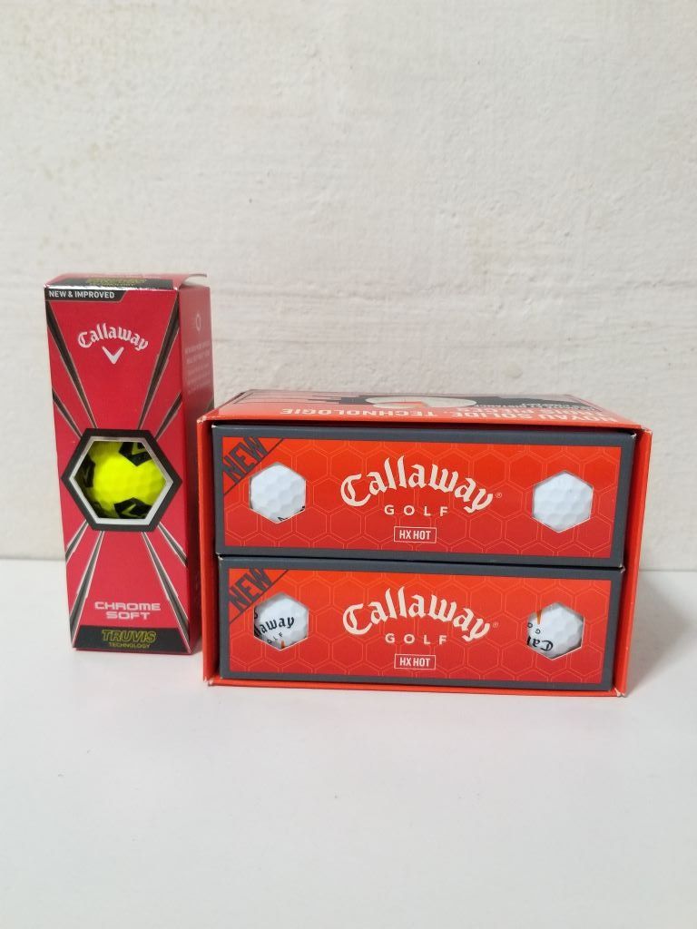 Callaway HX Hot Golf Balls / Callaway Chrome Soft (Yellow and Black