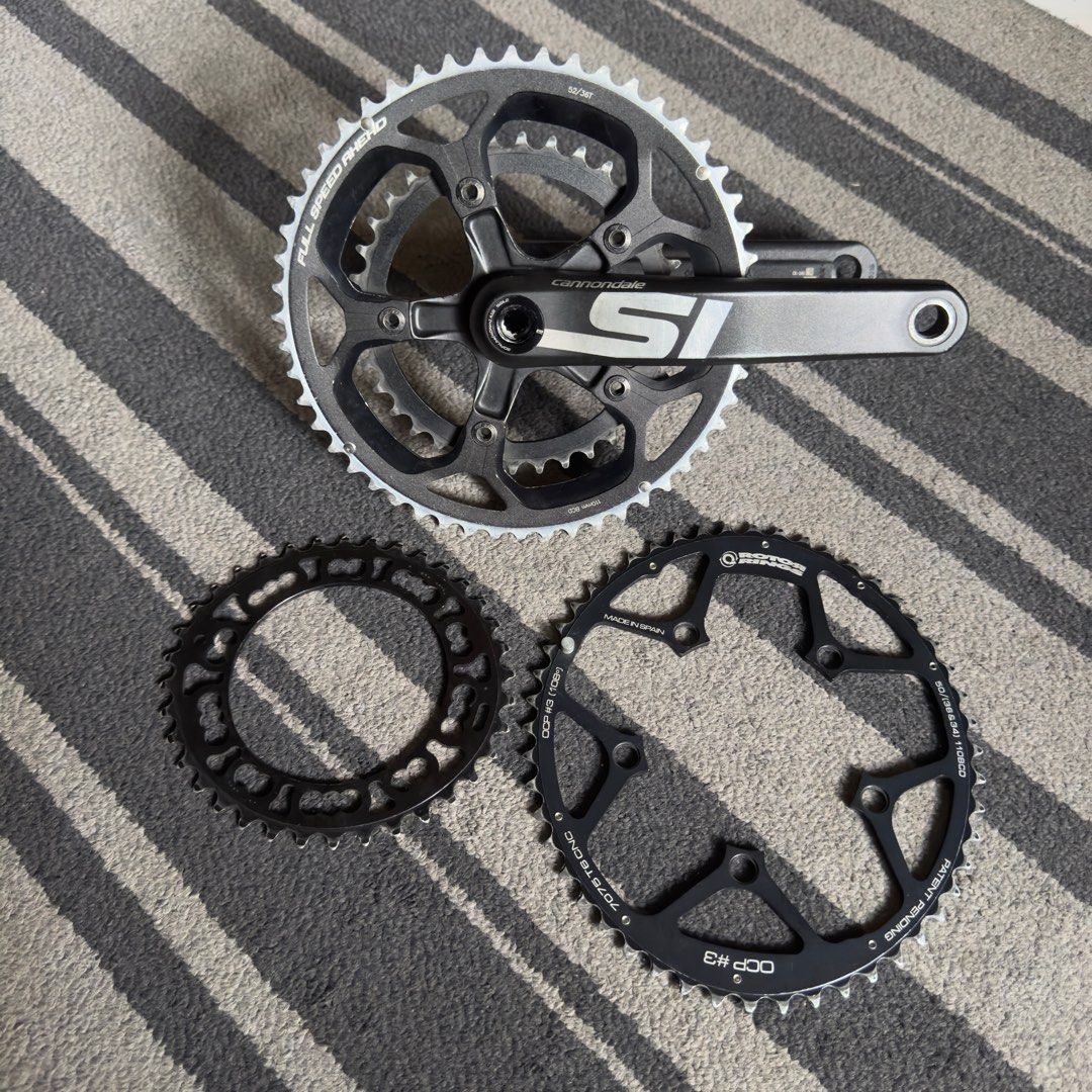 CANNONDALE SI CRANKSET 52 36T OVAL QRINGS