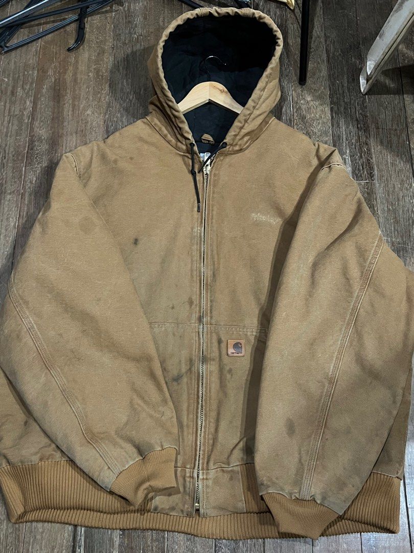 Carhartt Men s Quilt Flannel Lined Sandstone Active Jacket J130