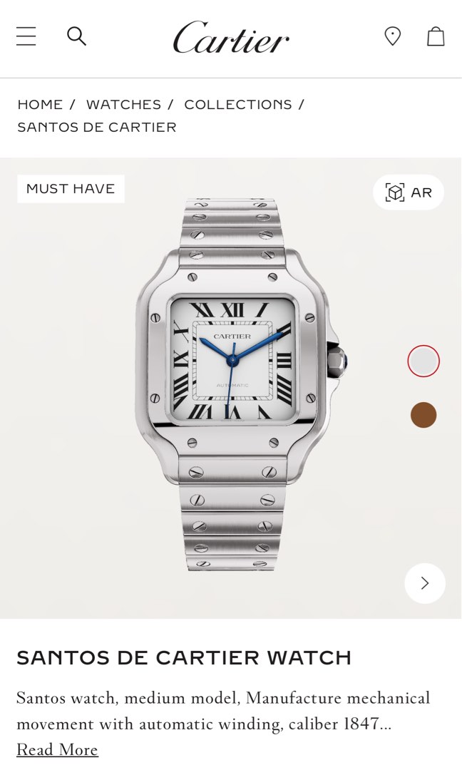 Cartier santos de cartier store collection