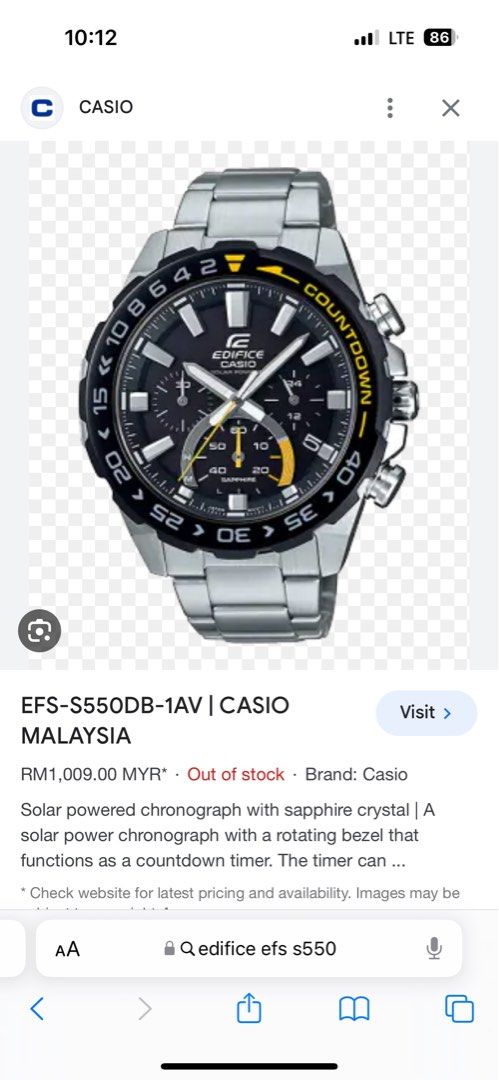 Casio Edifice ESF S550 ESF S550 550 Men s Fashion Watches
