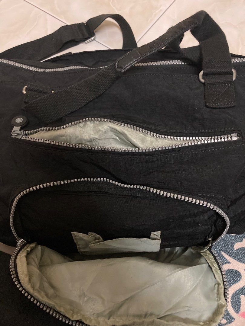 Classic Black Kipling Noelle Tote Handbag Travel bag gym bag office bag sling 2 way bag