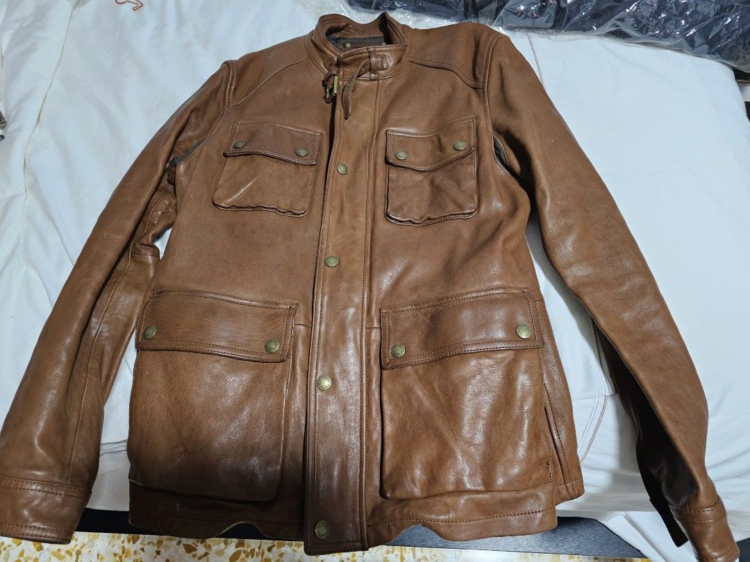 Mens coach leather jacket shop