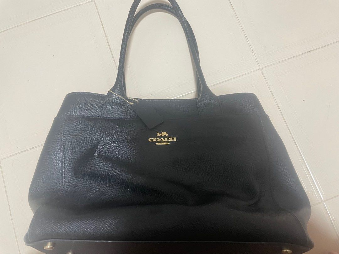 Coach Casey Tote Black authentic Luxury Bags Wallets on