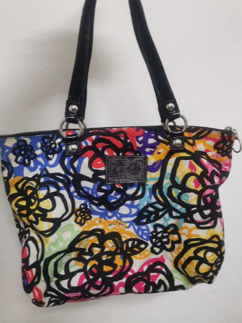 COACH POPPY POP C Glam Graffiti Multi Color Crossbody Bag Gold Trim HandBag  $36.00 - PicClick