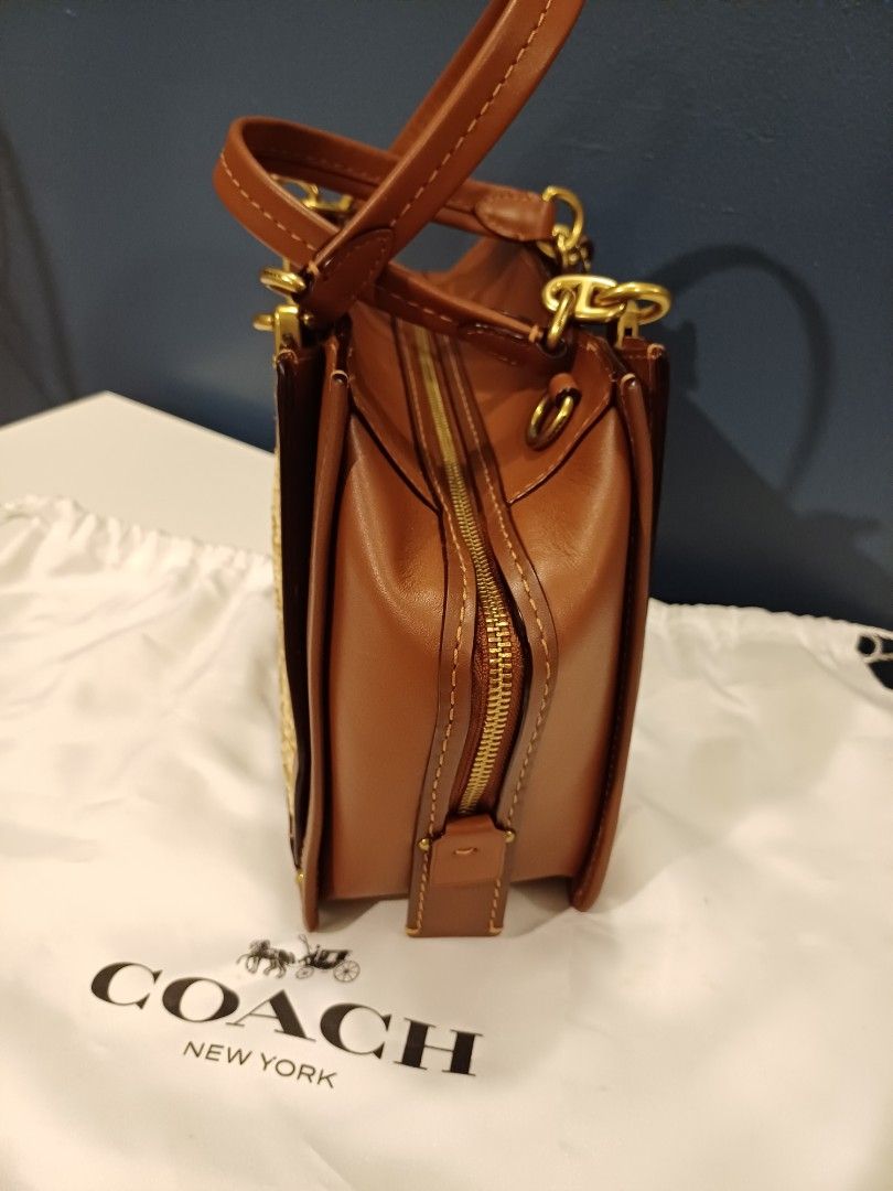 Coach straw dreamer new arrivals satchel