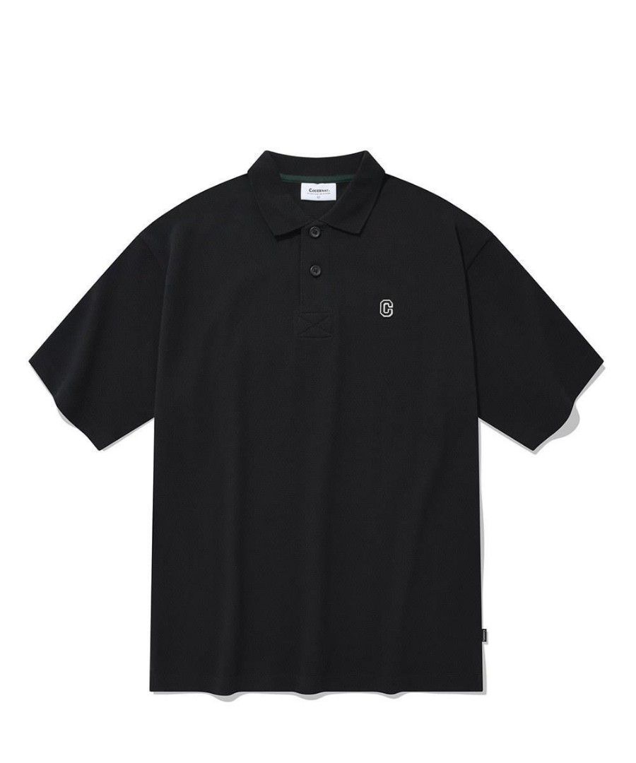 COVERNAT■C Logo Cool Pique T-shirt ■送料込 Black Polo Shirt With Logo Covernat Polo Shirt C Logo Wappen