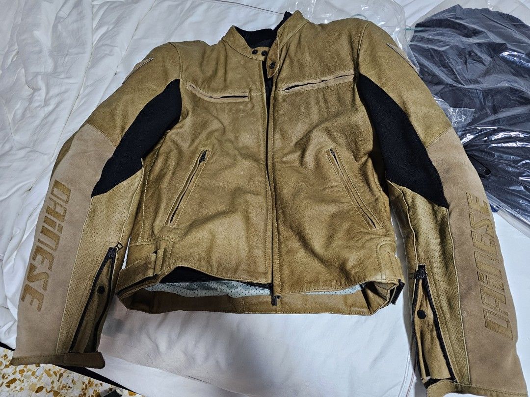 Dainese stripes d1 perforated leather clearance jacket