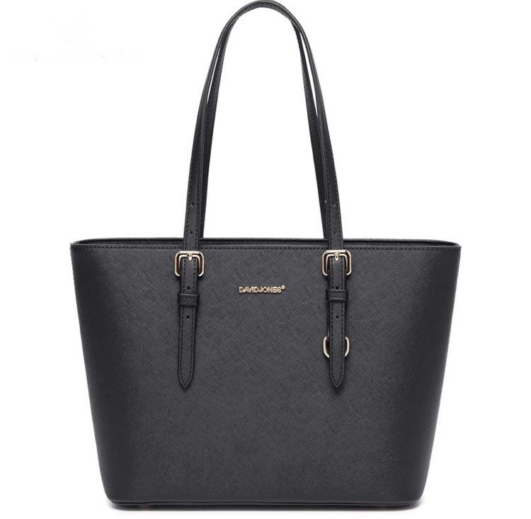 David Jones PU Leather Twist-Lock Tote Bag main image 1